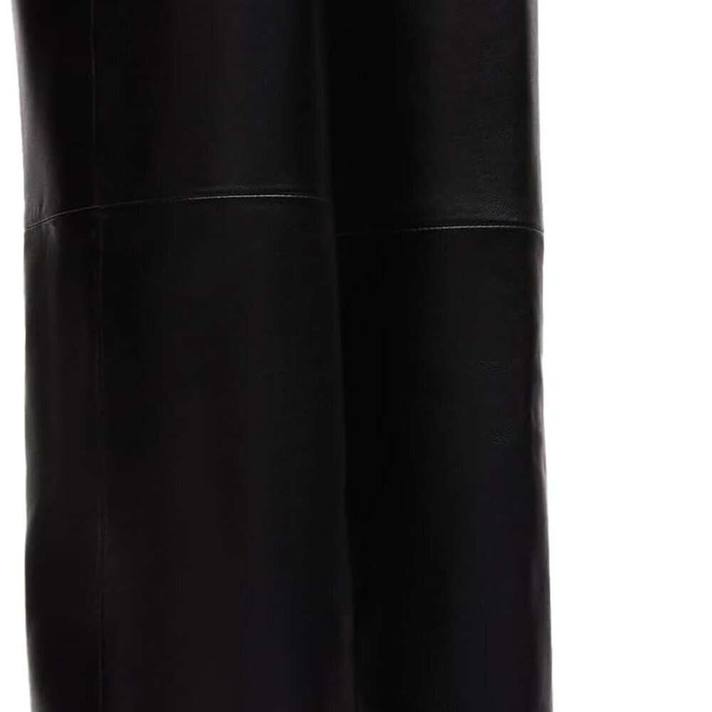 Fold Over Knee High Boots Wide Calf Faux Leather Tall Heeled Boots